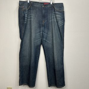 Seven7 Jeans Womens Plus Size 24 Dark Wash Regular Boot Cut Jeans Classic Blue